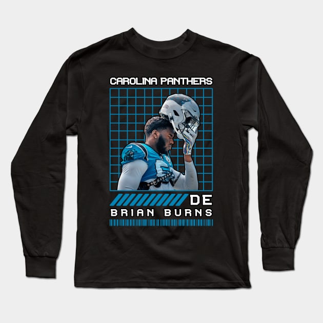 BRIAN BURNS - DE - CAROLINA PANTHERS Long Sleeve T-Shirt by Mudahan Muncul 2022